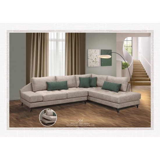 Γωνιακός καναπές ελληνικής κατασκευής 300cm x 230cm 