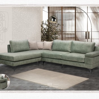 Γωνιακός καναπές ελληνικής κατασκευής 300cm x 230cm 