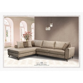 Γωνιακός καναπές ελληνικής κατασκευής 280cm x 220cm 