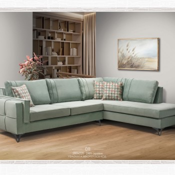 Γωνιακός καναπές ελληνικής κατασκευής 280cm x 220cm