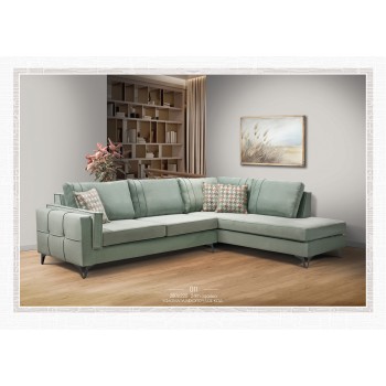 Γωνιακός καναπές ελληνικής κατασκευής 280cm x 220cm