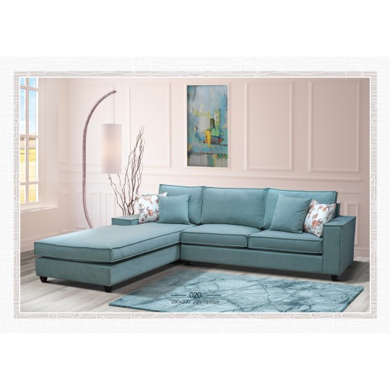 Γωνιακός καναπές ελληνικής κατασκευής 280cm x 220cm