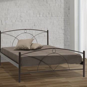 Double bed in carbon colour with matress