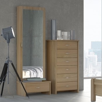 Greek chest of drawers with floor mirror