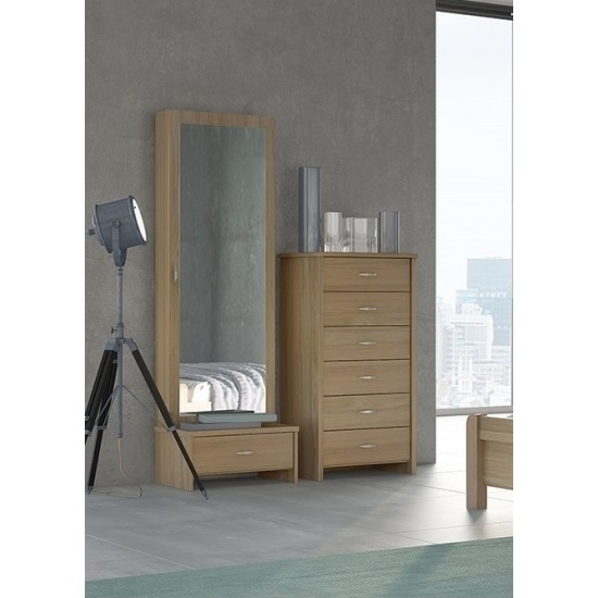 Greek chest of drawers with floor mirror