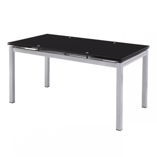 Γυάλινο τραπέζι 110cm x 70cm + 2 x 30cm ανοιγόμενο