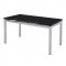 Γυάλινο τραπέζι 110cm x 70cm + 2 x 30cm ανοιγόμενο