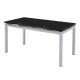 Γυάλινο τραπέζι 110cm x 70cm + 2 x 30cm ανοιγόμενο