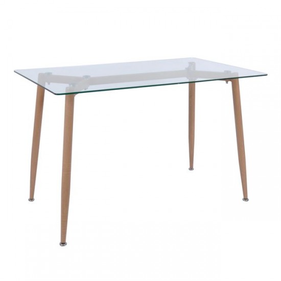 Γυάλινο τραπέζι 120cm x 70cm