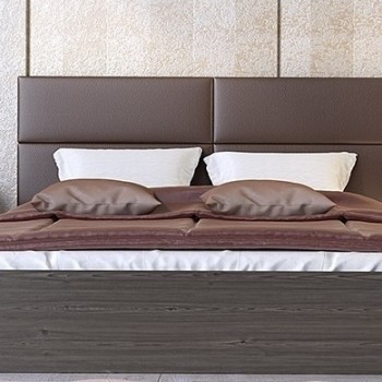 Laminated king size bedd with storage