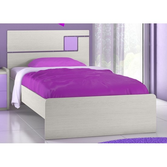 Κρεβάτι μονό ξύλινο λουστραριστό σε πολλά χρώματα ΣΚΥΡΟΣ 1 