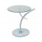 Modern round table with crystal top