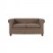 2θέσιος υφασμάτινος κλασσικός καναπές Chesterfield 153cm απαλό καφέ